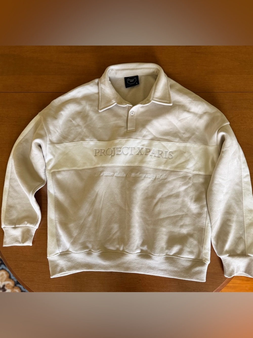 Project Paris Women's Cream Polo Sweatshirt